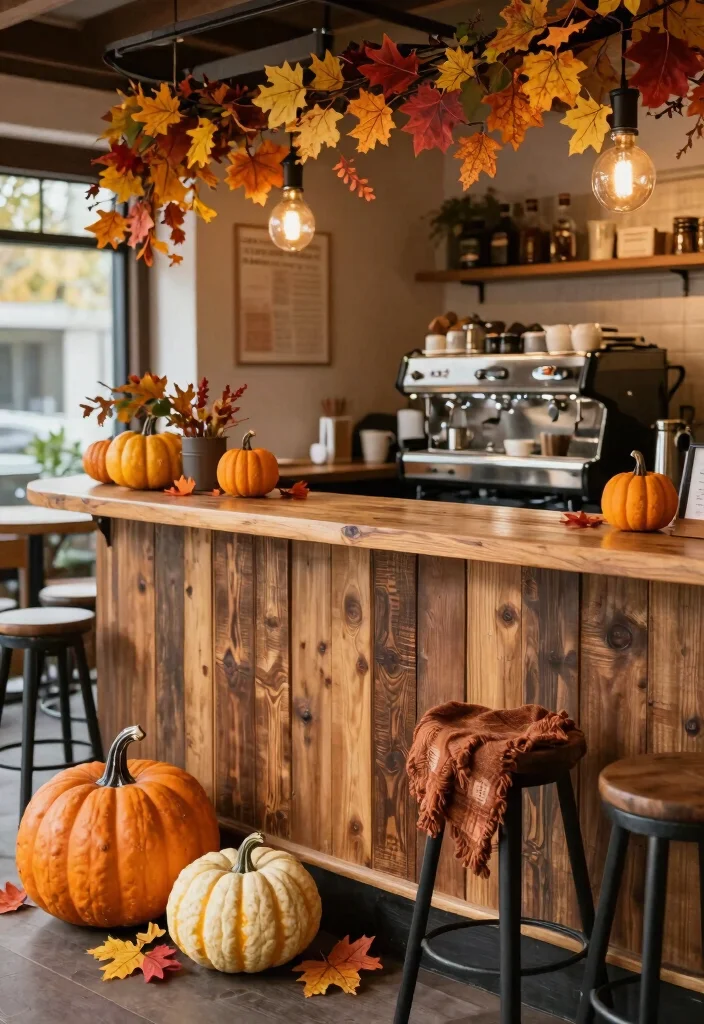 18 Coffee Bar Ideas for Home That Feel Like a Boutique Cafe 11. Seasonal Decor 0