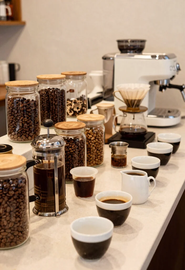 18 Coffee Bar Ideas for Home That Feel Like a Boutique Cafe 12. Coffee Brewing Variety 0