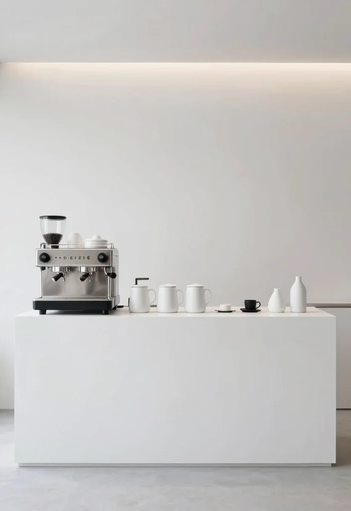 18 Coffee Bar Ideas for Home That Feel Like a Boutique Cafe 16. Minimalist Coffee Bar 0
