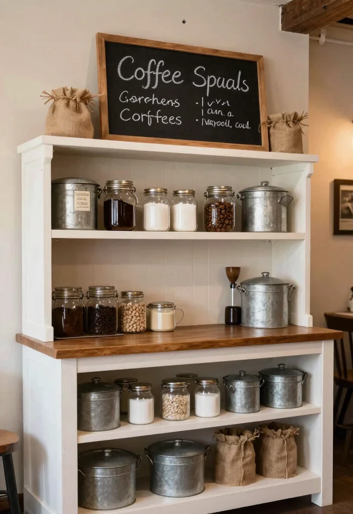 18 Coffee Bar Ideas for Home That Feel Like a Boutique Cafe 4. Farmhouse Style Coffee Station 0