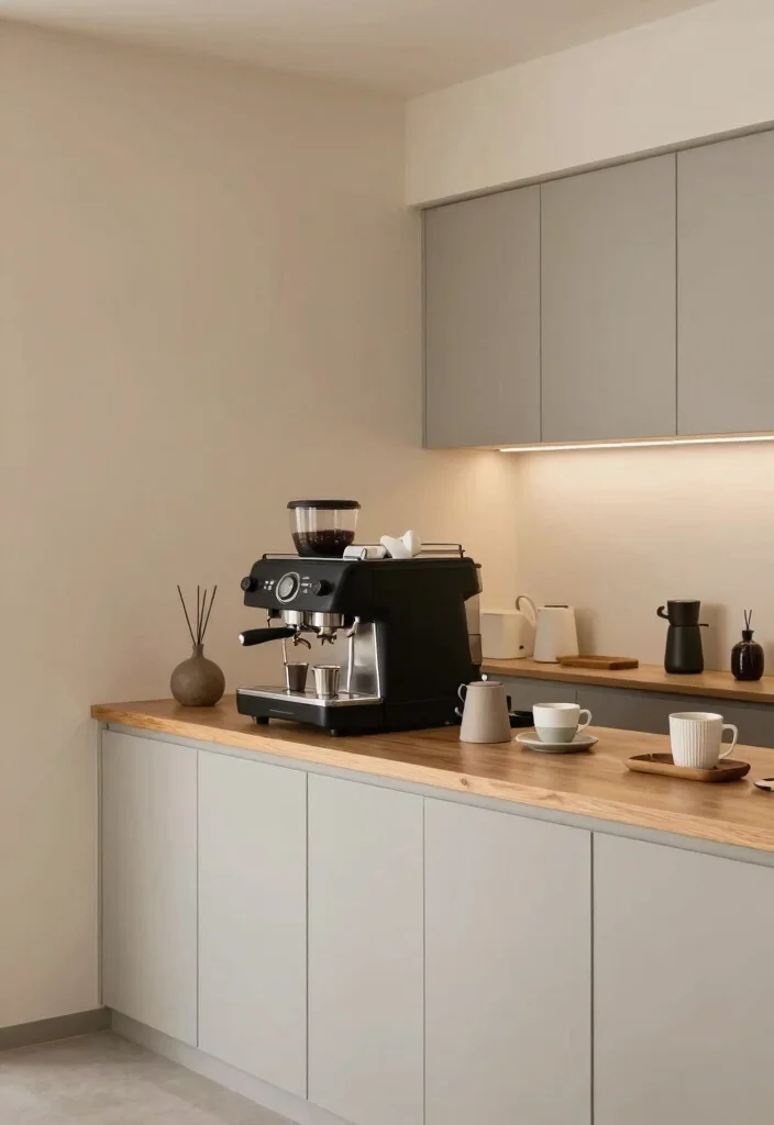18 Coffee Bar Ideas for Home That Feel Like a Boutique Cafe 8. Neutral Color Palette 0