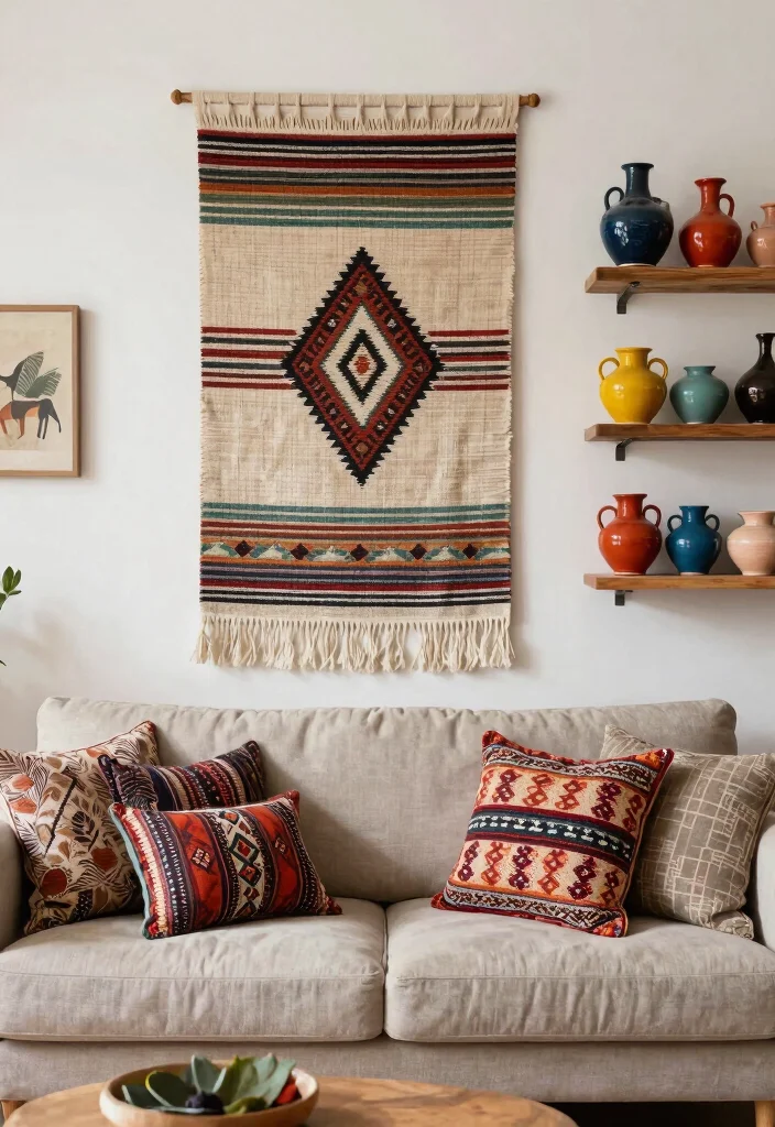 18 Colorful Living Room Decor Ideas That Feel Bold but Tasteful 65 18 Colorful Living Room Decor Ideas That Feel Bold but Tasteful 15. Incorporating Cultural Elements 0