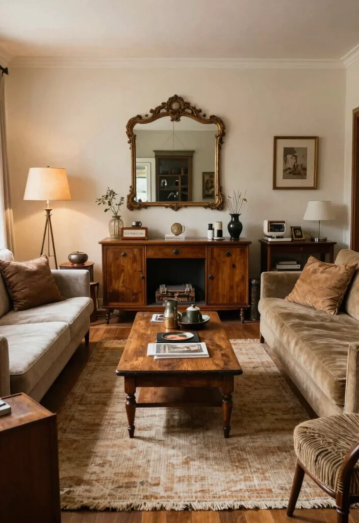 18 Long Rectangle Living Room Layout Ideas: Furniture Arrangement 41 18 Long Rectangle Living Room Layout Ideas Furniture Arrangement 11. Vintage Finds 0